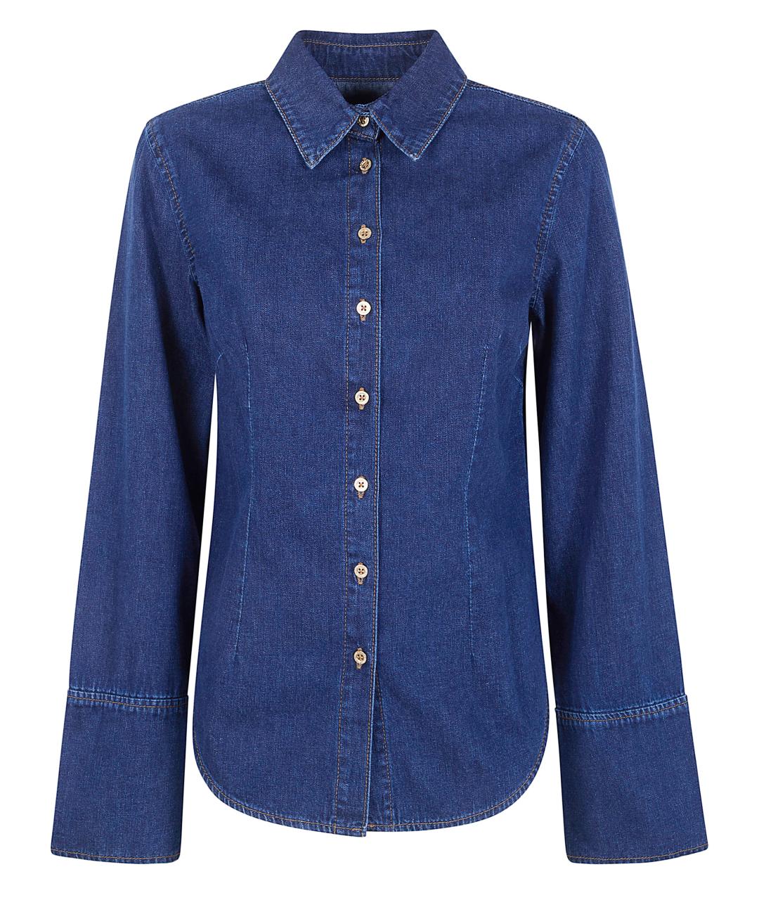 7 FOR ALL MANKIND Синяя хлопковая рубашка, фото 1