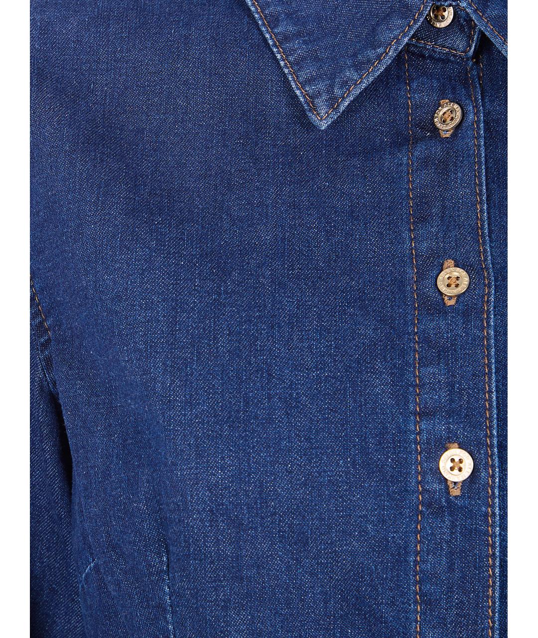 7 FOR ALL MANKIND Синяя хлопковая рубашка, фото 3