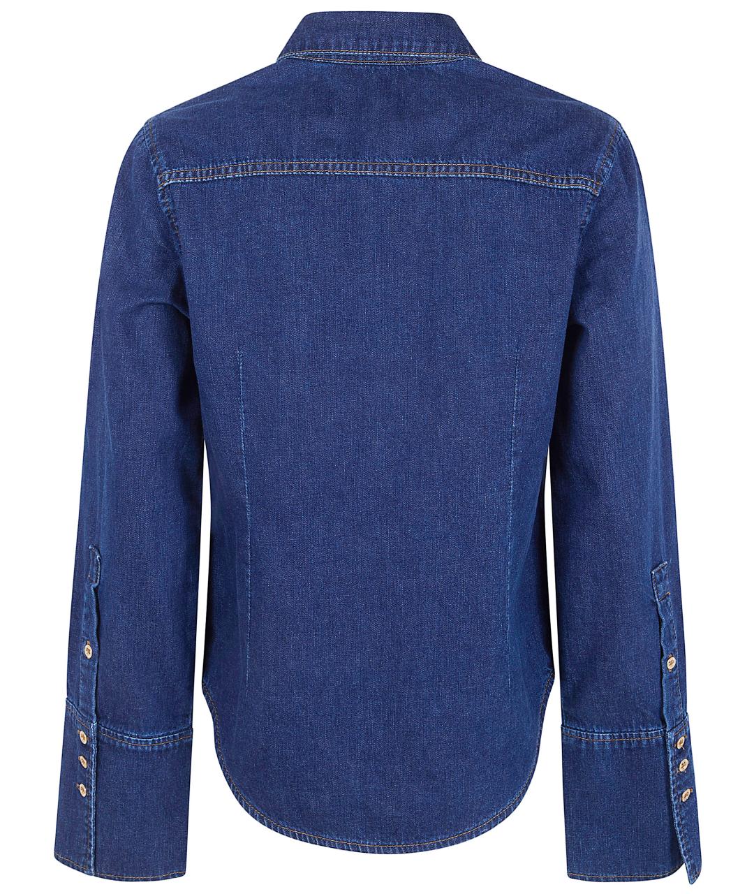 7 FOR ALL MANKIND Синяя хлопковая рубашка, фото 2