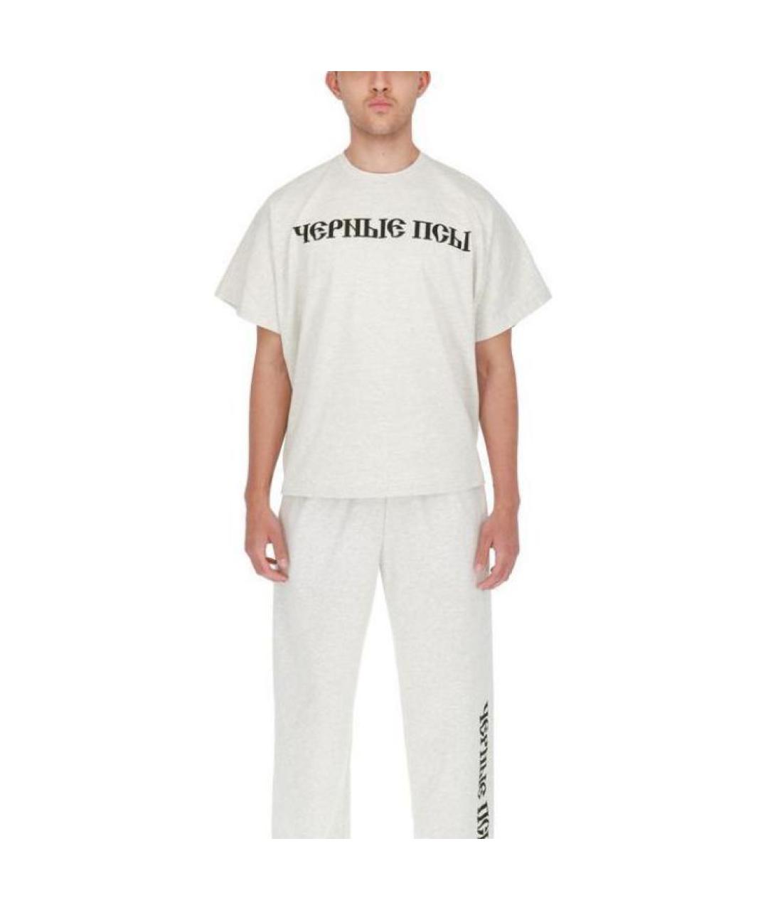 YEEZY Серая хлопковая футболка, фото 3