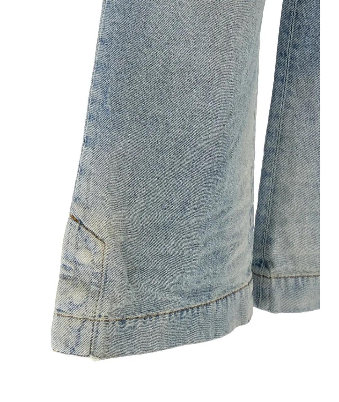 AMIRI Голубые хлопковые прямые джинсы, фото 5