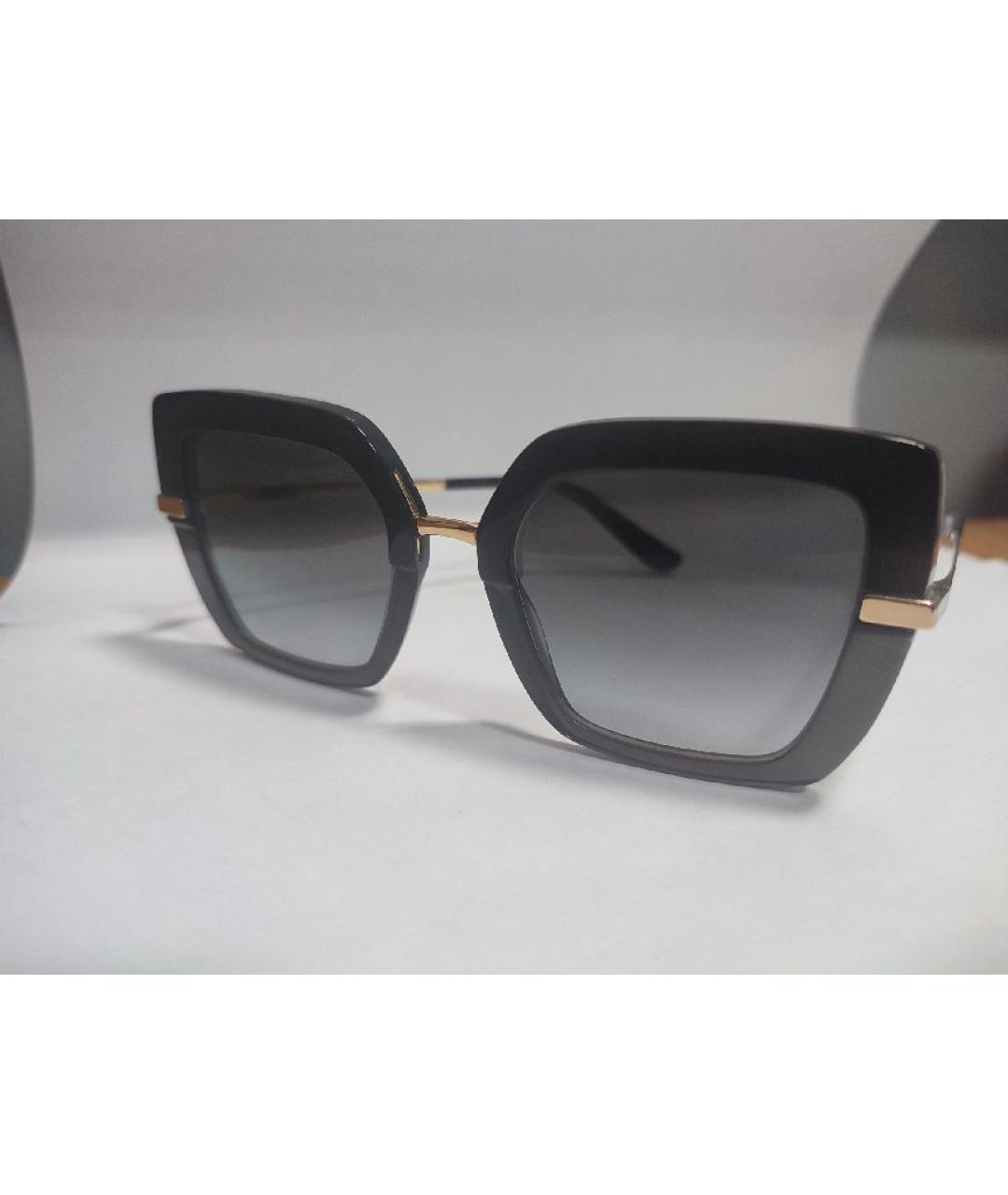 DOLCE&GABBANA Черные металлические солнцезащитные очки, фото 9