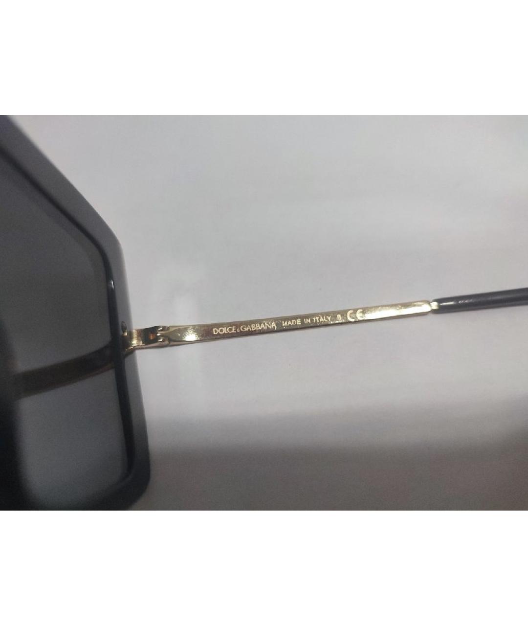 DOLCE&GABBANA Черные металлические солнцезащитные очки, фото 3