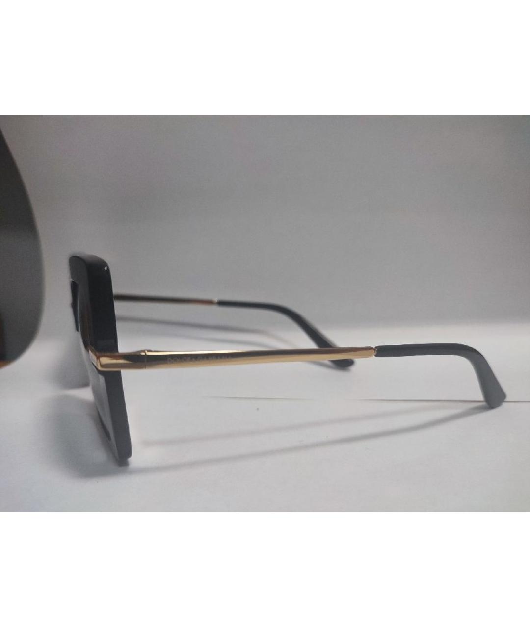 DOLCE&GABBANA Черные металлические солнцезащитные очки, фото 2