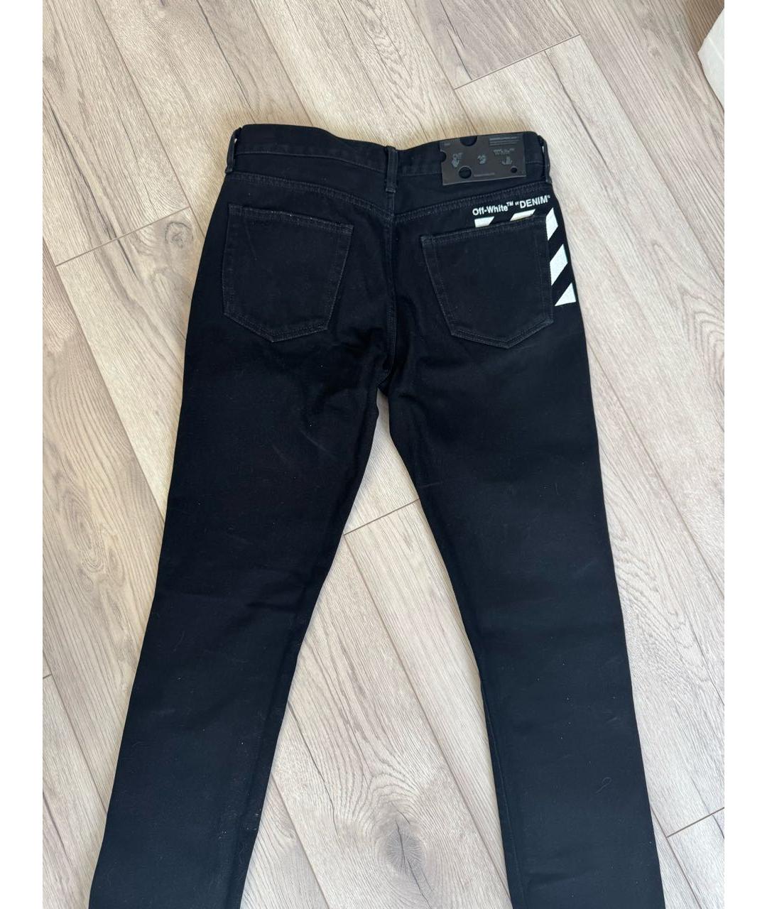 OFF-WHITE Черные хлопковые джинсы, фото 2
