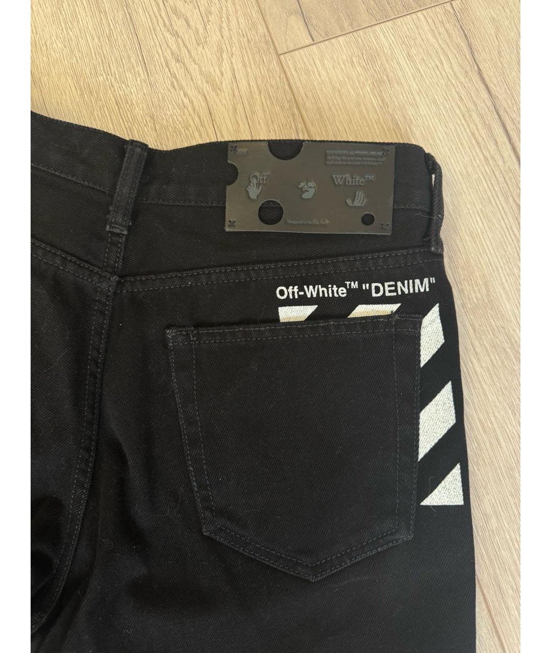 OFF-WHITE Черные хлопковые джинсы, фото 3