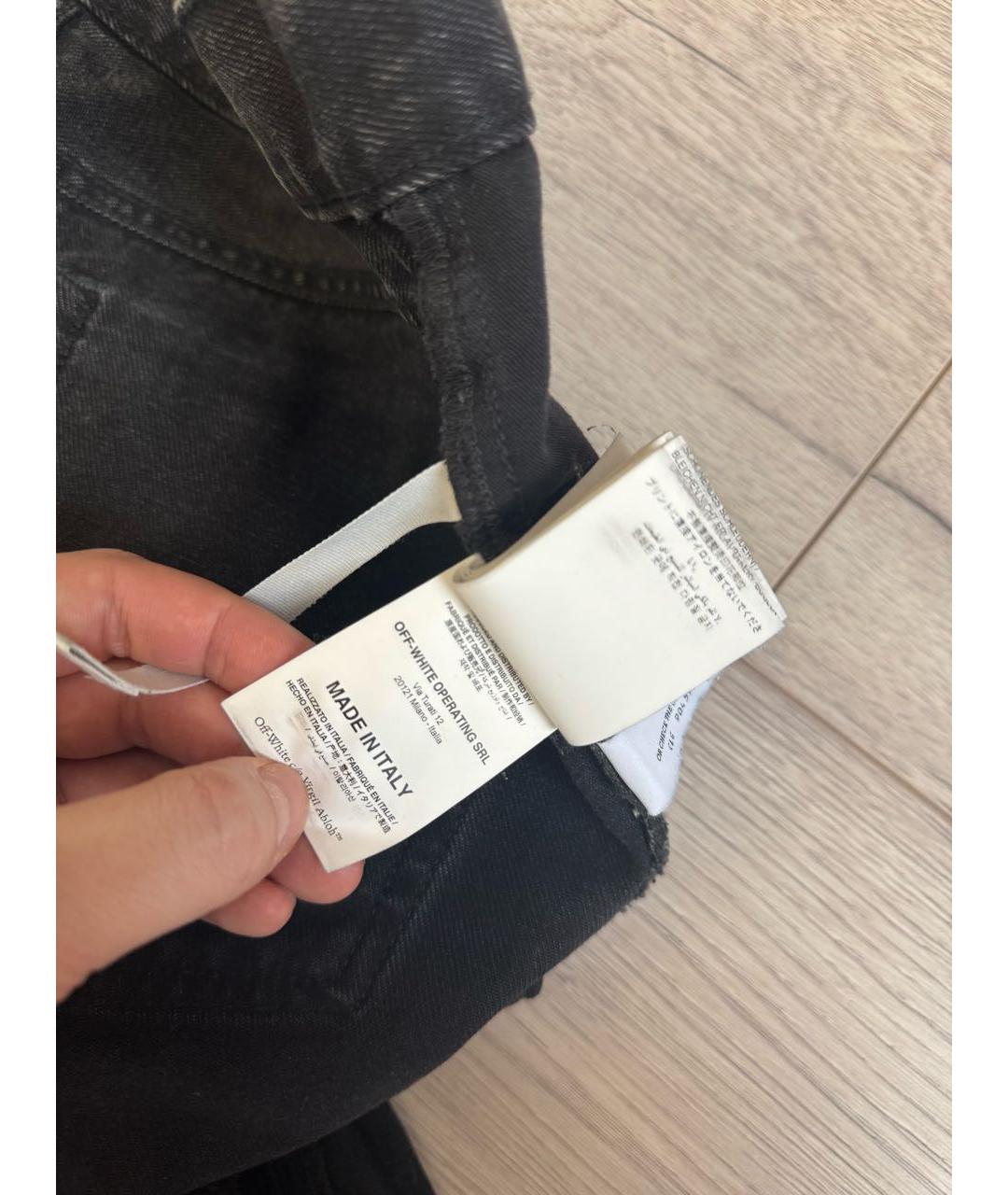 OFF-WHITE Серые хлопковые джинсы, фото 6