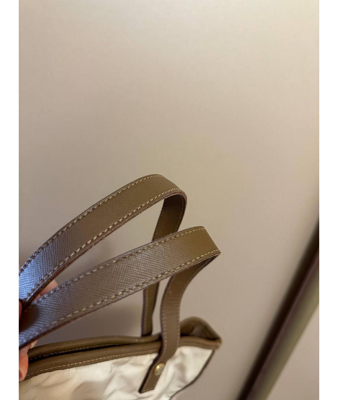 PRADA Бежевая сумка с короткими ручками, фото 2