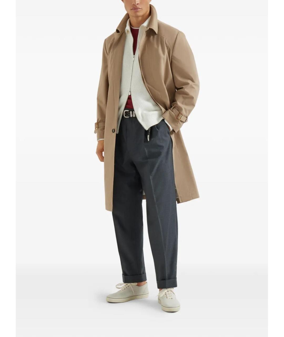 BRUNELLO CUCINELLI Красная хлопковая футболка, фото 4