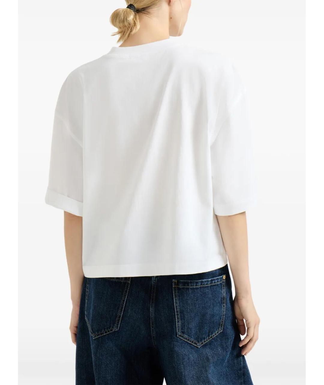 BRUNELLO CUCINELLI Белая хлопковая футболка, фото 3