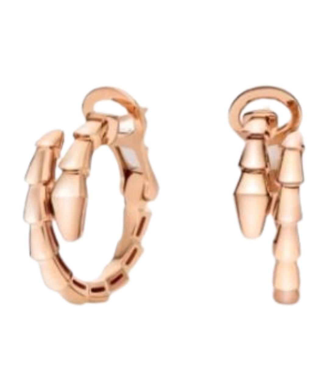 BVLGARI Золотые серьги из розового золота, фото 1