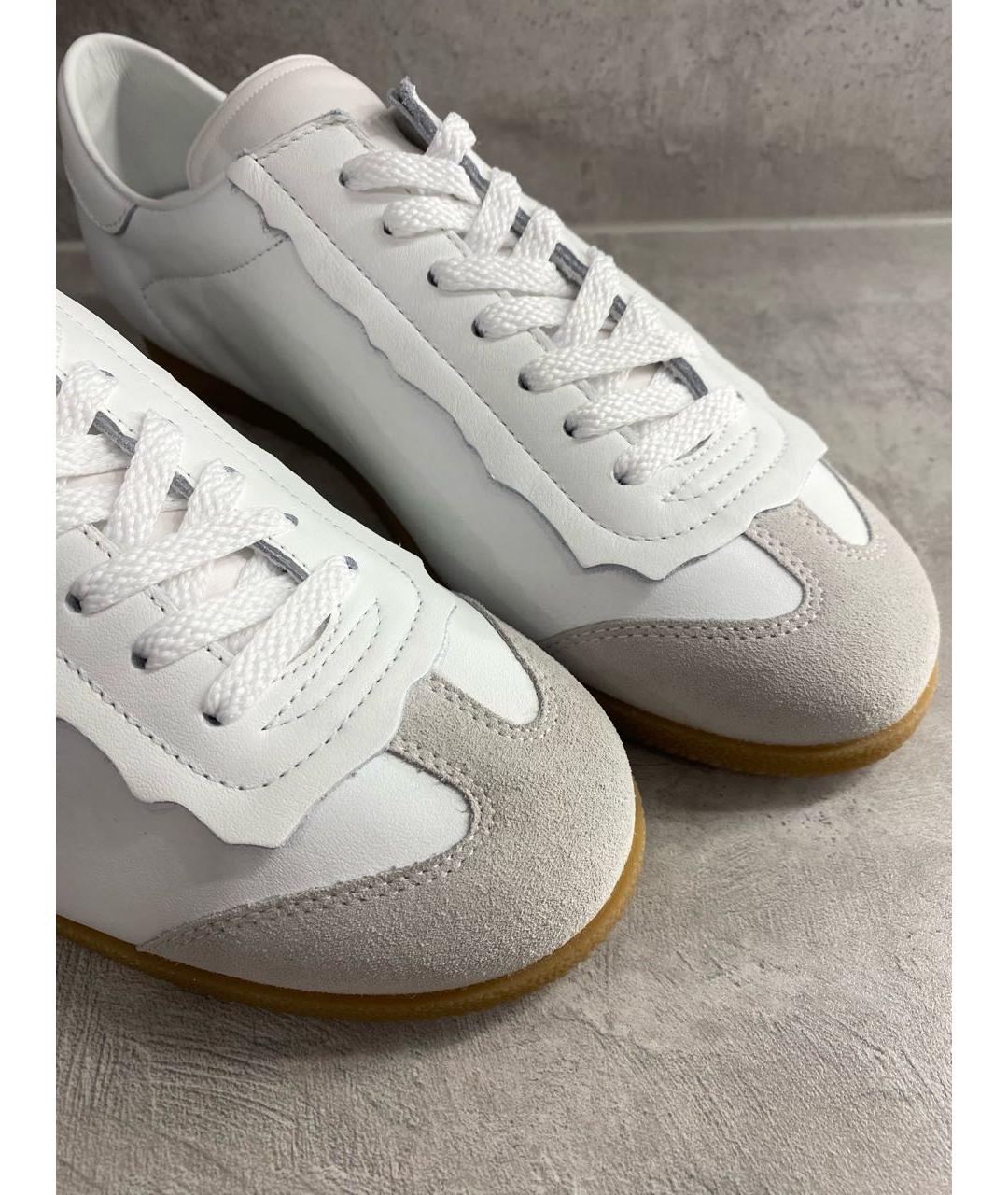 MAISON MARGIELA Белые кожаные кеды, фото 7