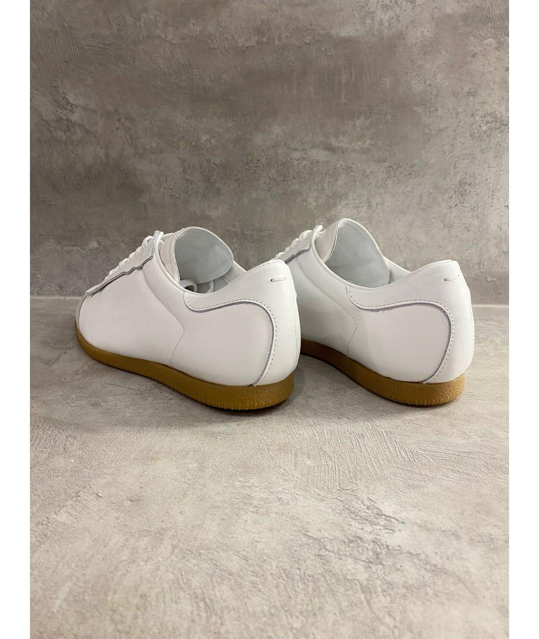 MAISON MARGIELA Белые кожаные кеды, фото 6