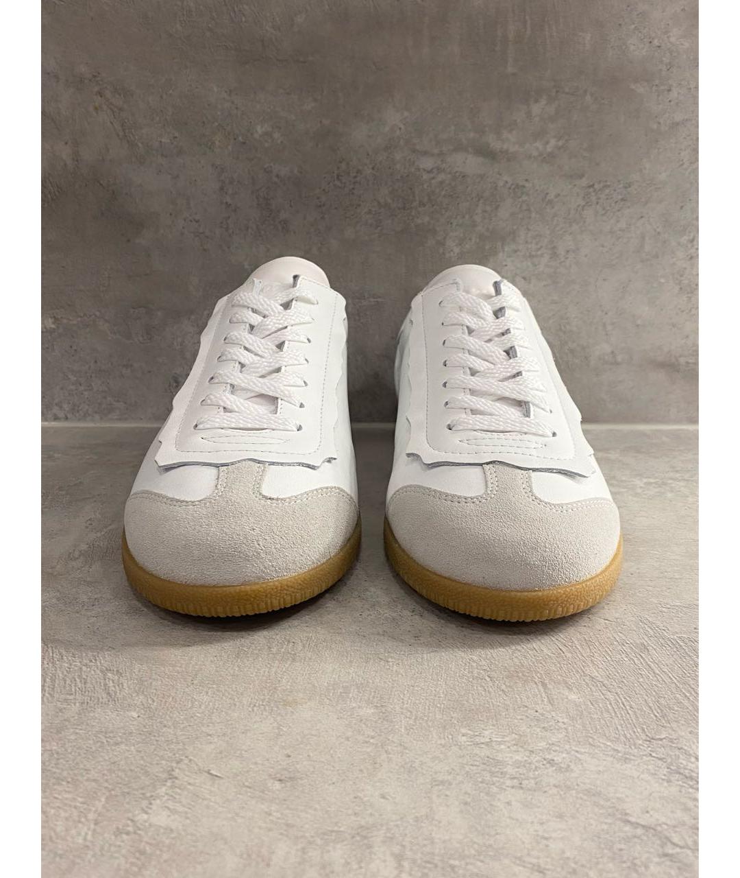 MAISON MARGIELA Белые кожаные кеды, фото 5