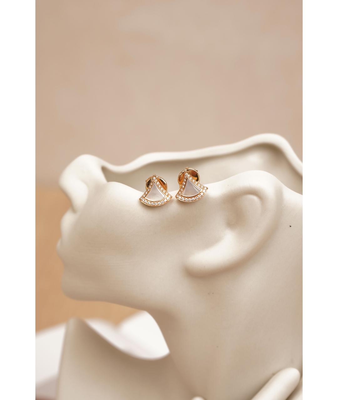 BVLGARI Золотые серьги из розового золота, фото 3