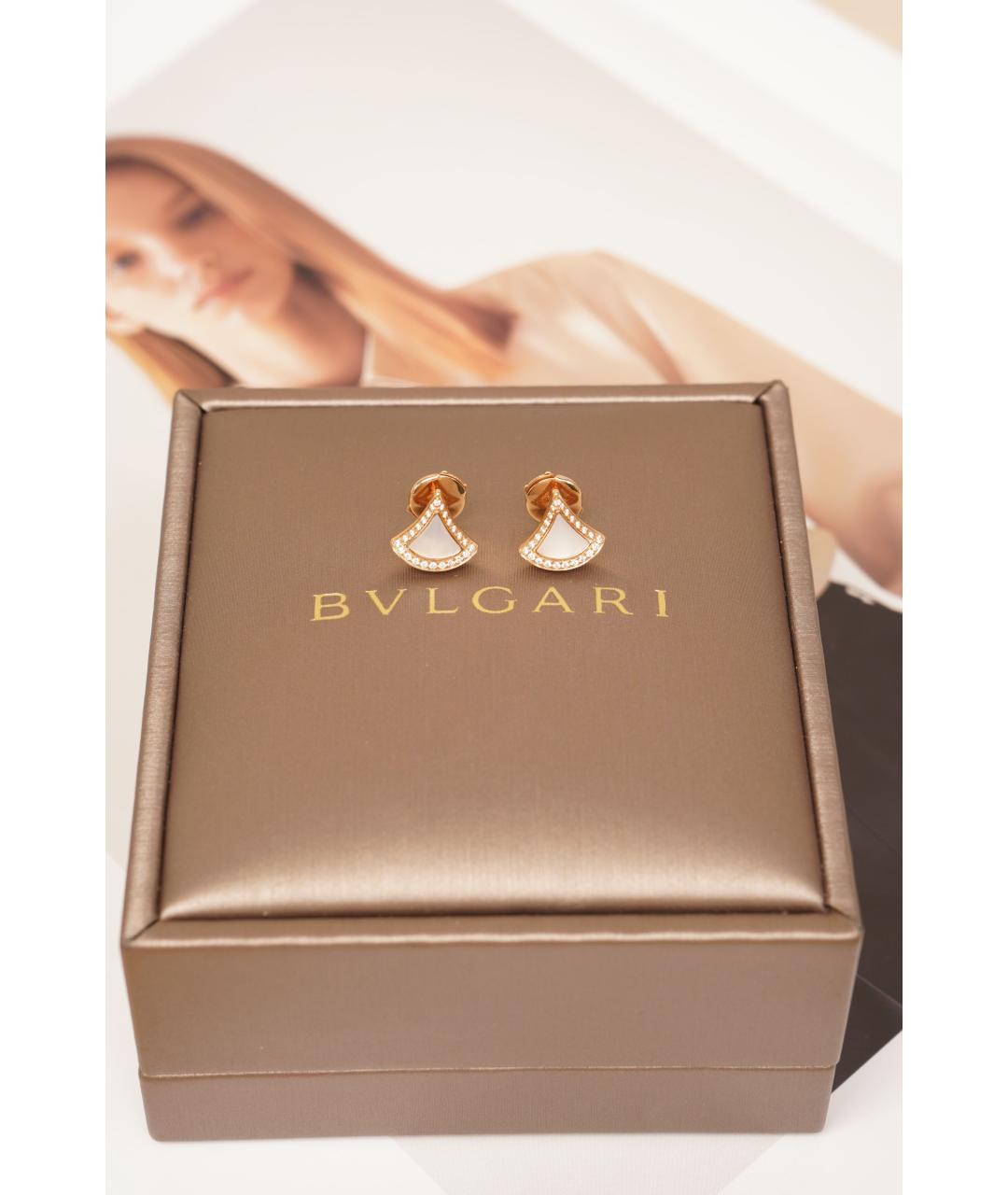 BVLGARI Золотые серьги из розового золота, фото 5