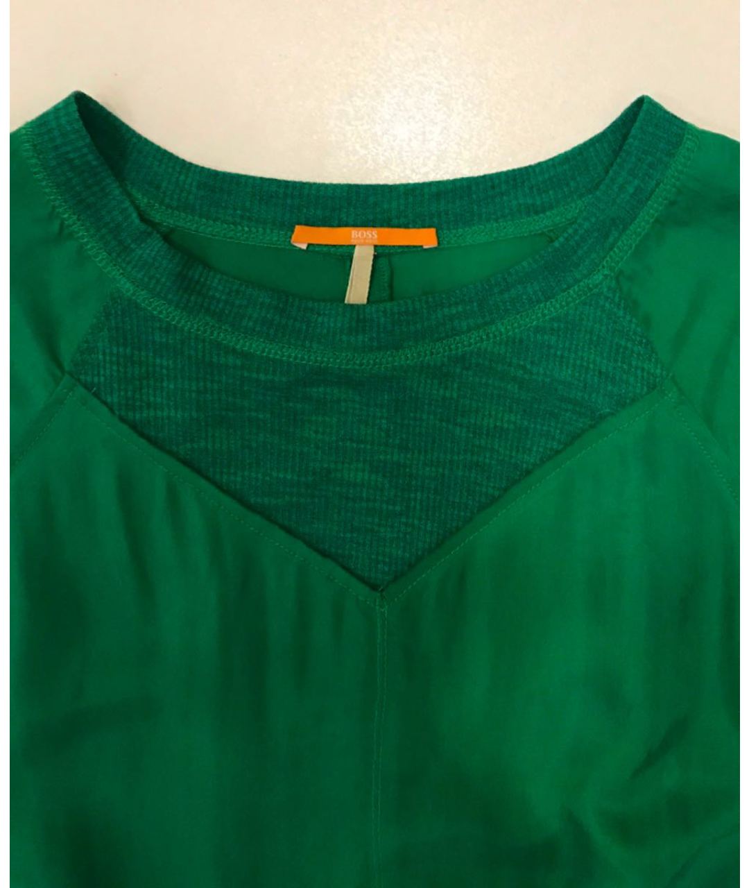 HUGO BOSS Зеленые вискозное повседневное платье, фото 3