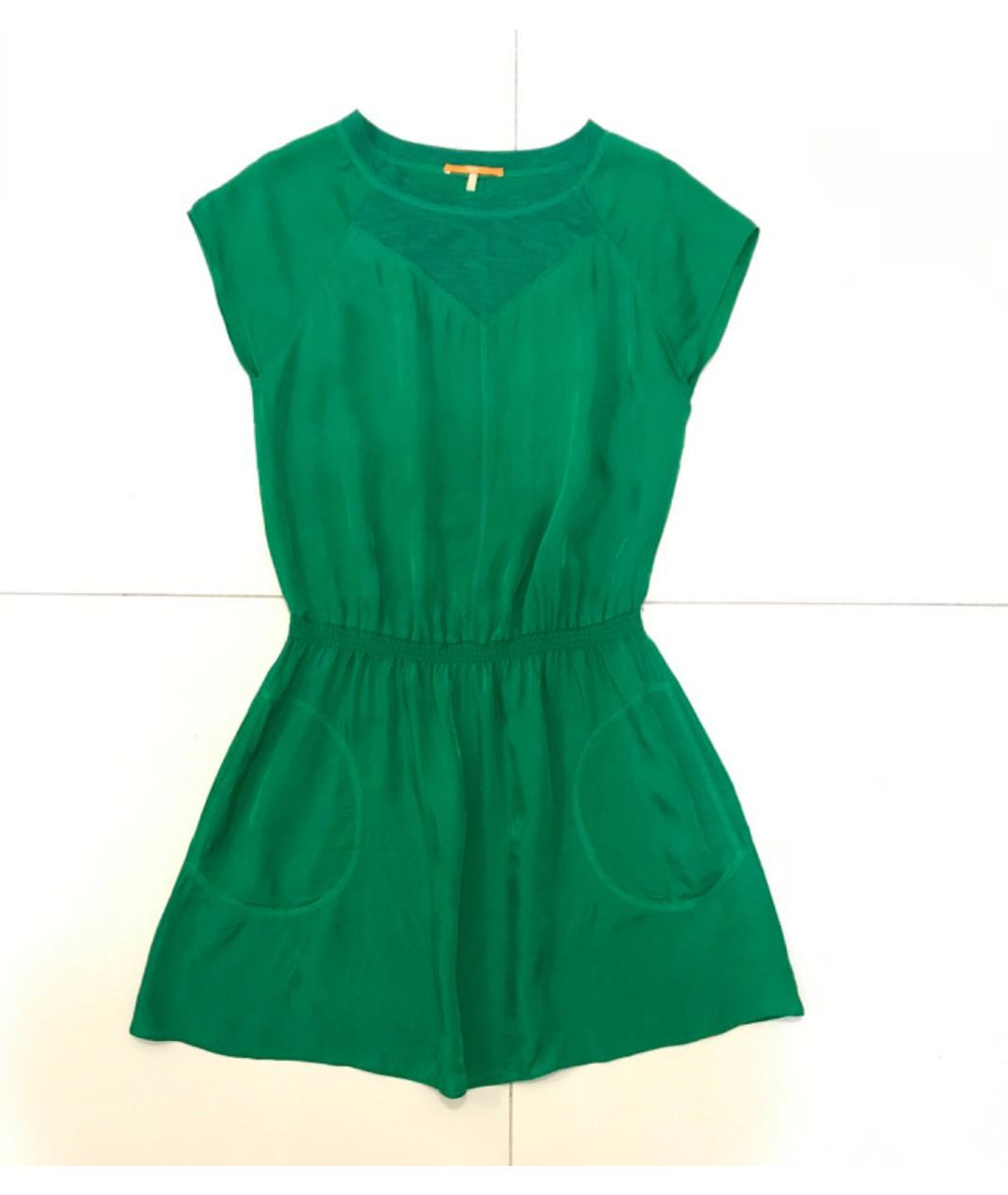 HUGO BOSS Зеленые вискозное повседневное платье, фото 5