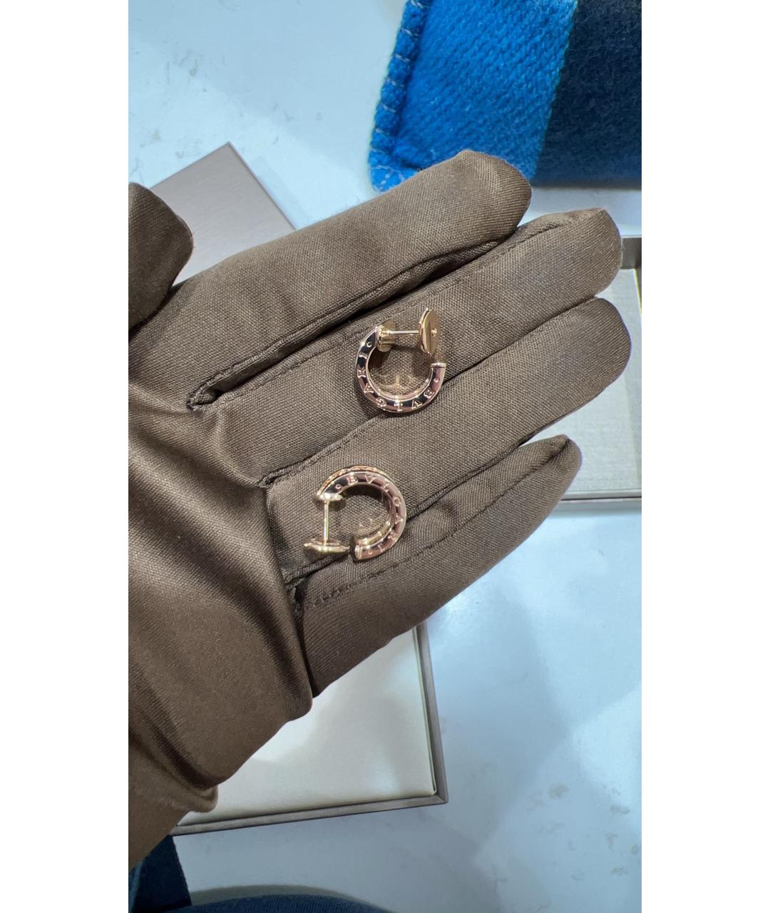 BVLGARI Золотые серьги из розового золота, фото 3