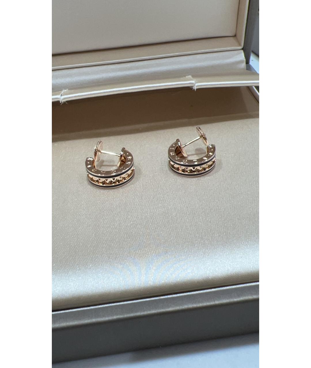 BVLGARI Золотые серьги из розового золота, фото 4