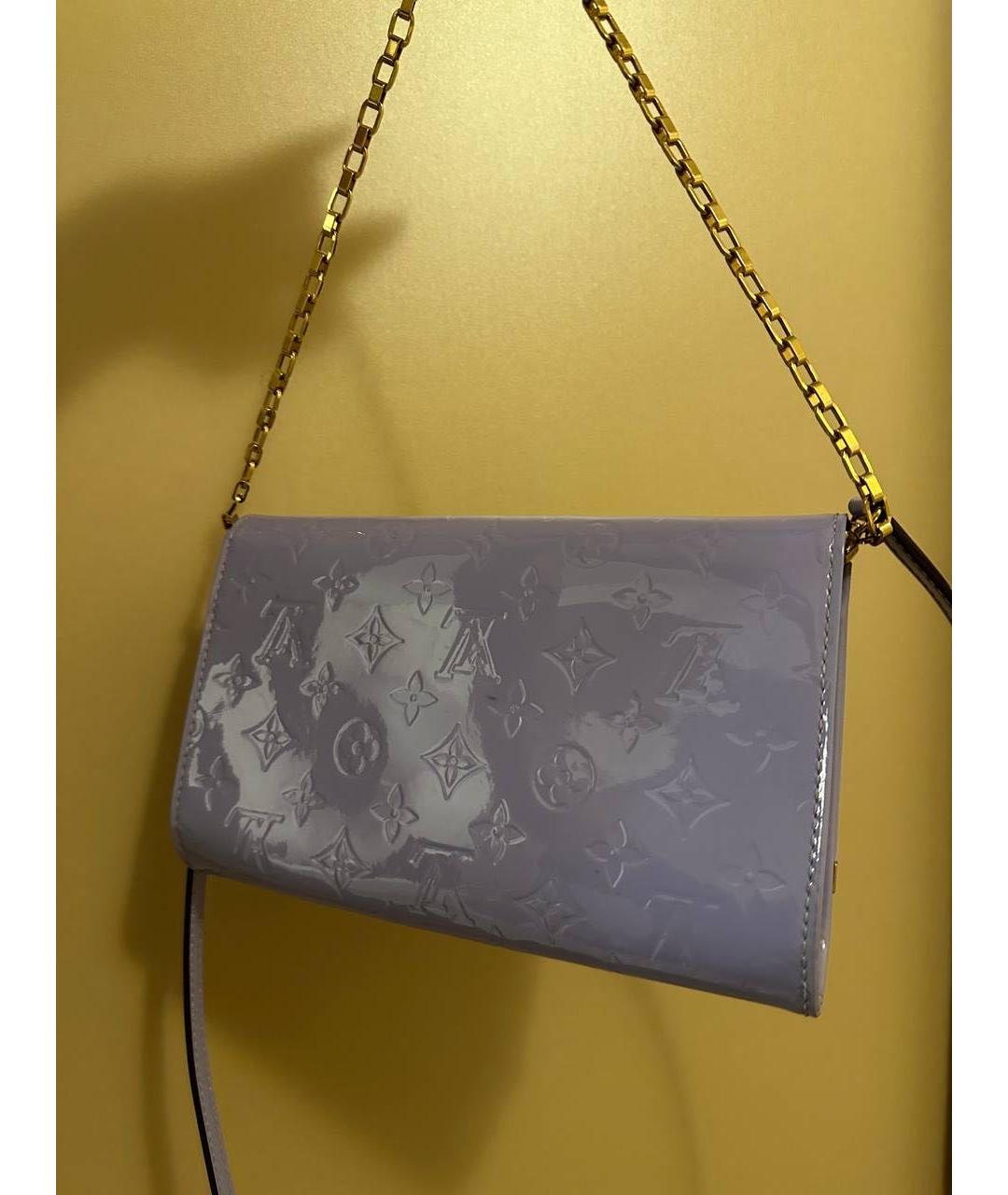 LOUIS VUITTON Фиолетовая сумка с короткими ручками из лакированной кожи, фото 6