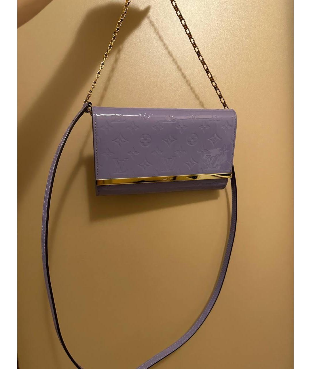 LOUIS VUITTON Фиолетовая сумка с короткими ручками из лакированной кожи, фото 3