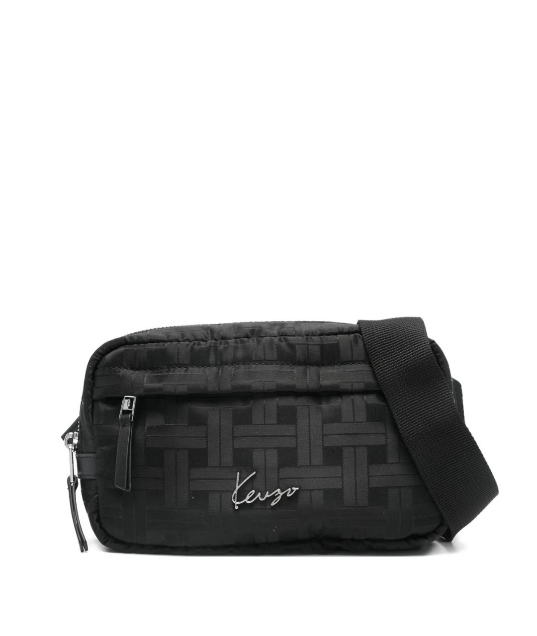KENZO Черная тканевая поясная сумка, фото 1