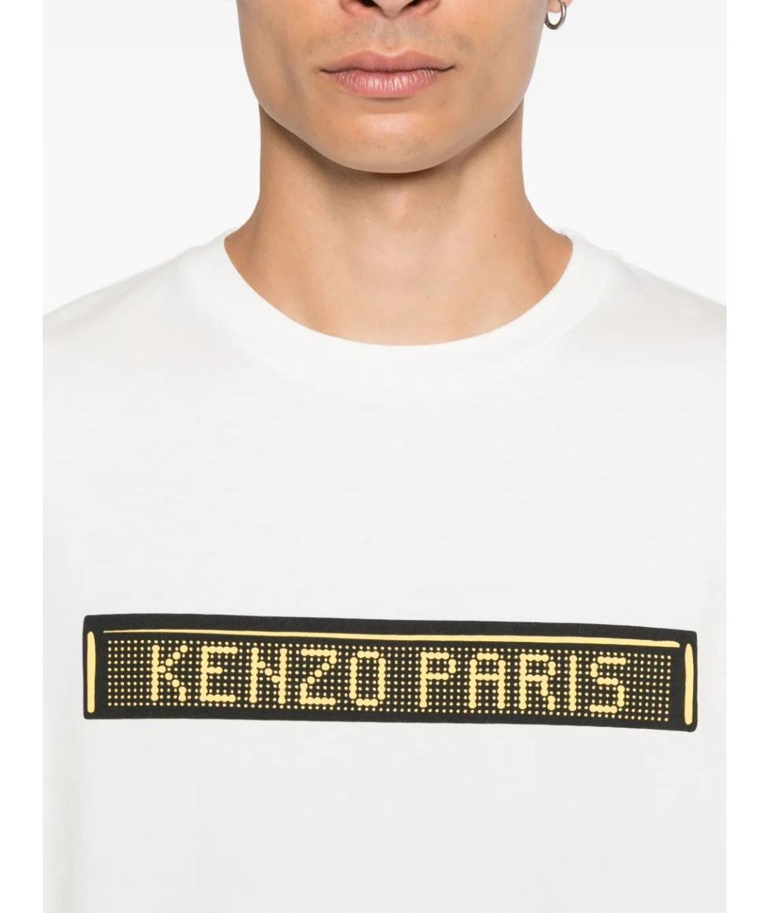 KENZO Белая хлопковая футболка, фото 2