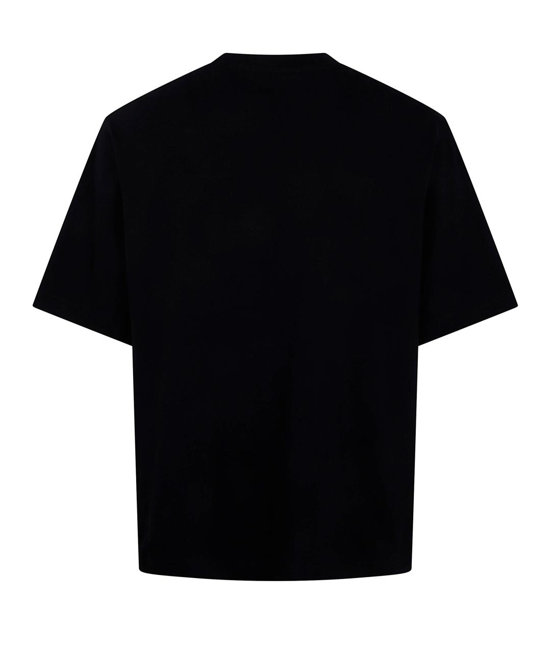 CASABLANCA Черная хлопковая футболка, фото 2