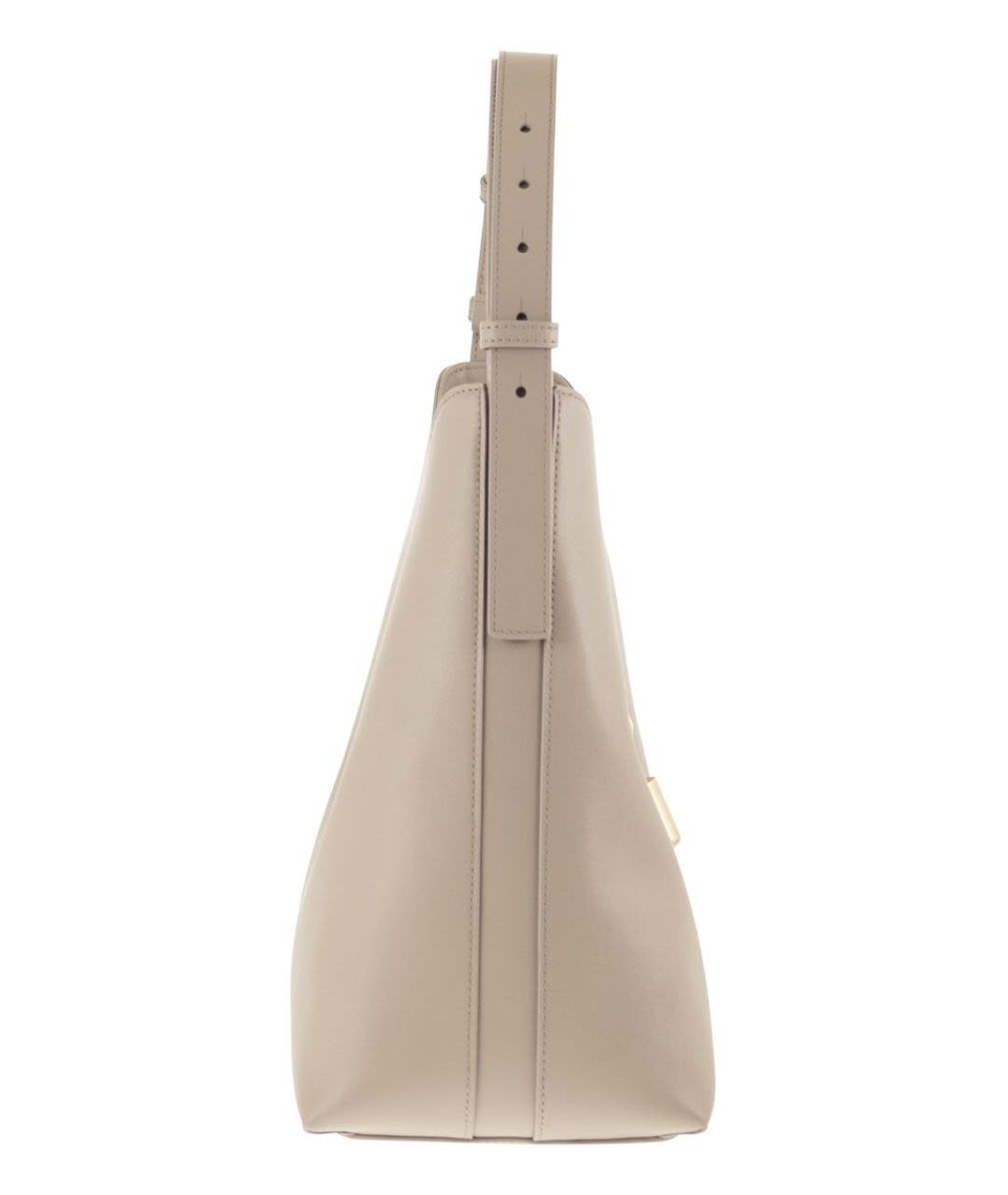 FURLA Бежевая кожаная сумка через плечо, фото 3