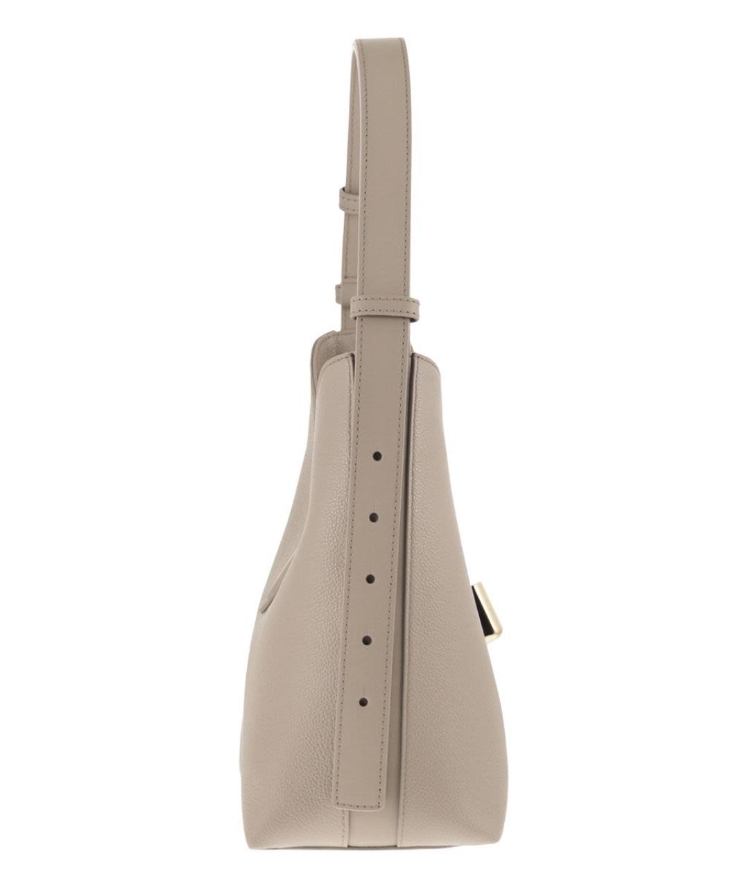 FURLA Бежевая кожаная сумка через плечо, фото 3