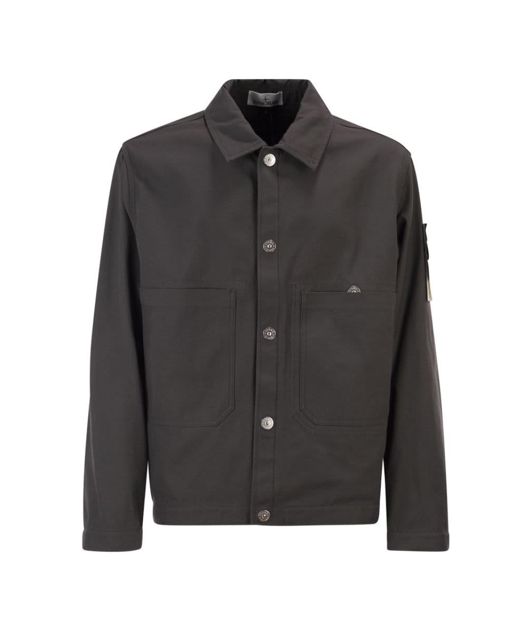 STONE ISLAND Серая хлопковая куртка, фото 1