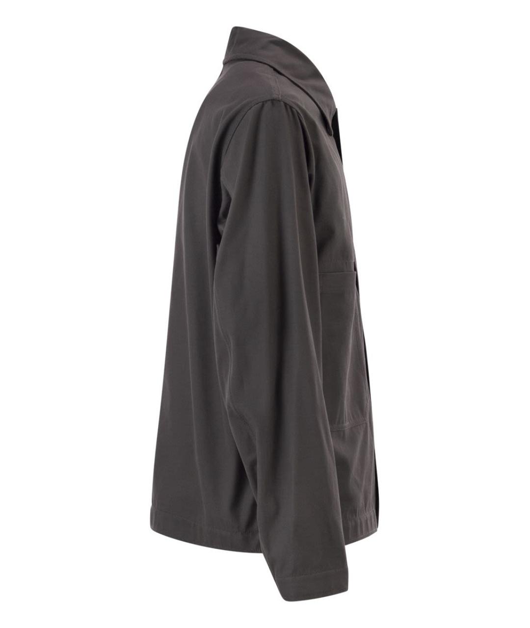 STONE ISLAND Серая хлопковая куртка, фото 3