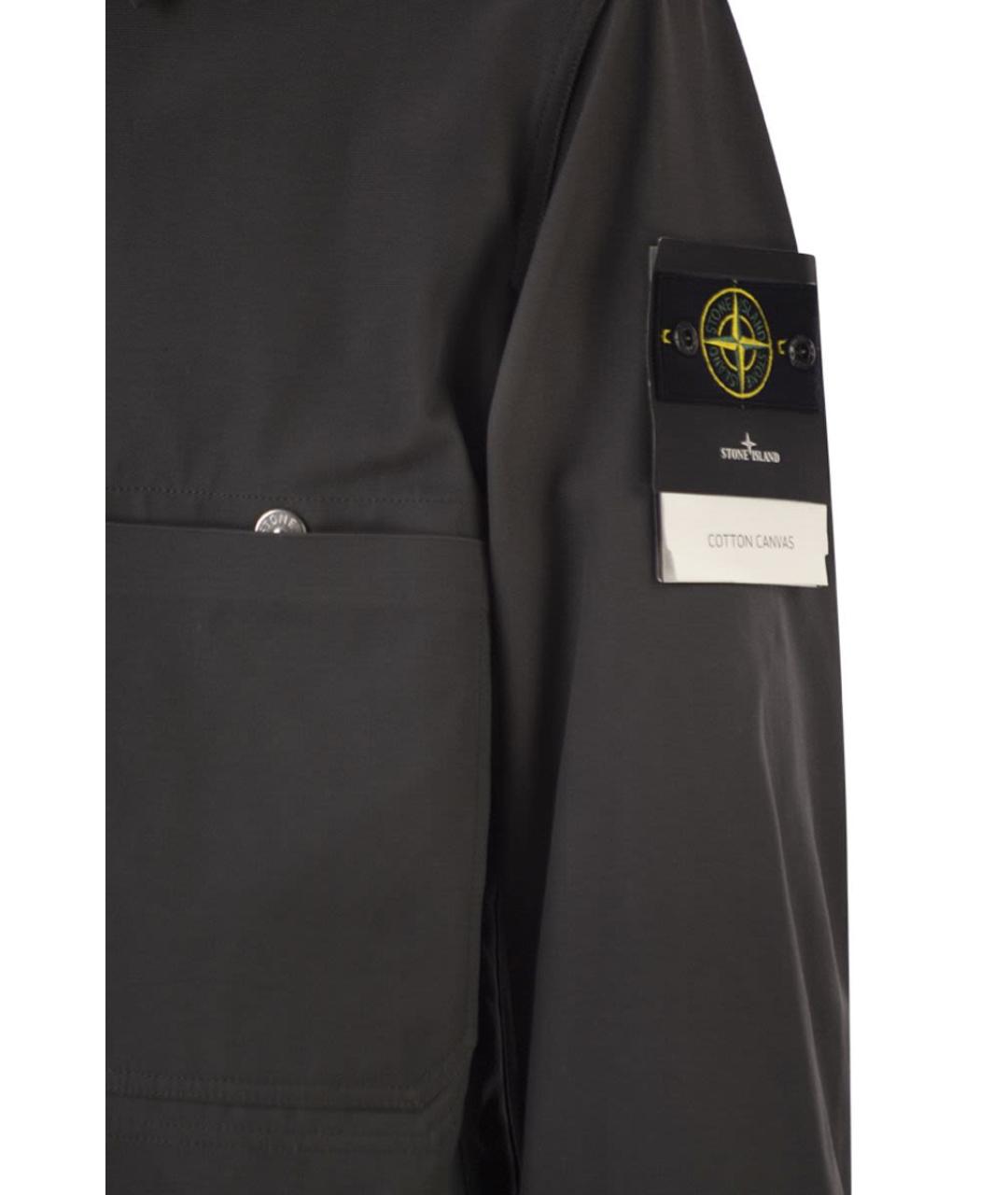STONE ISLAND Серая хлопковая куртка, фото 4