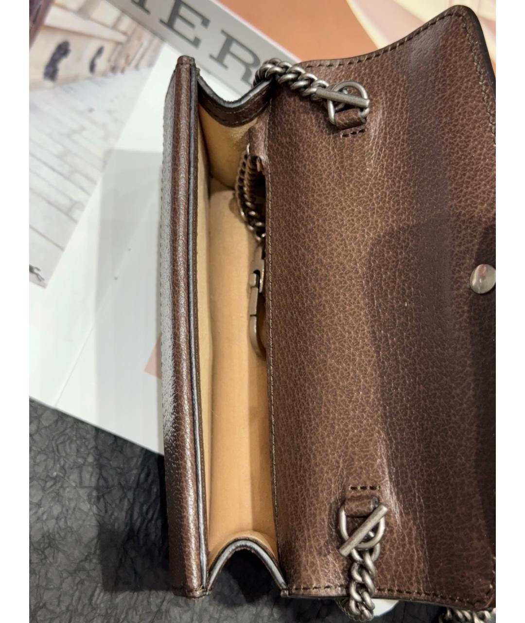 GUCCI Хаки кожаная сумка через плечо, фото 7