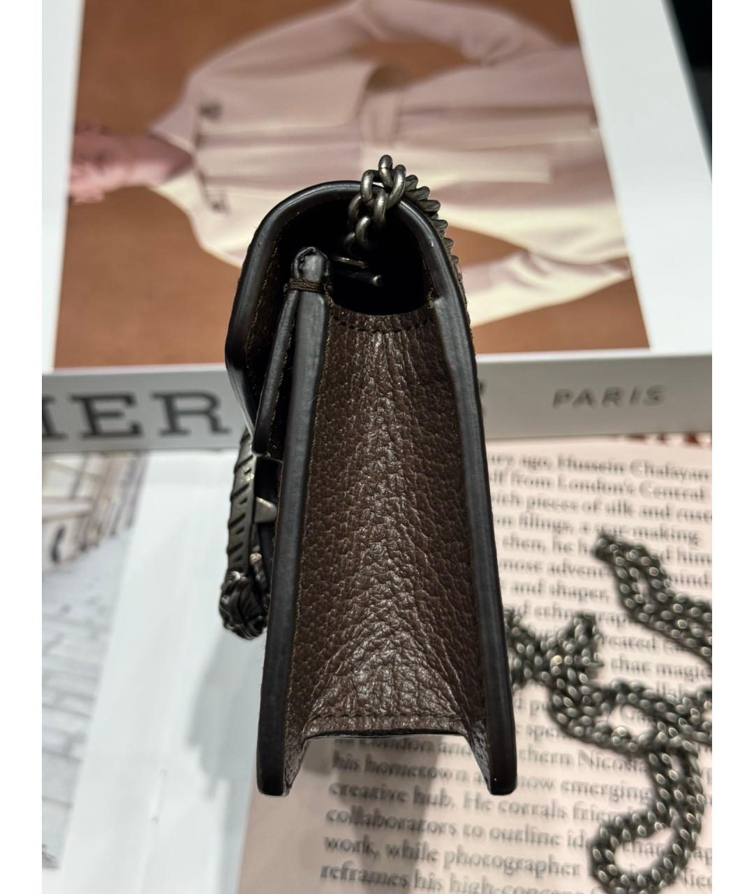 GUCCI Хаки кожаная сумка через плечо, фото 4