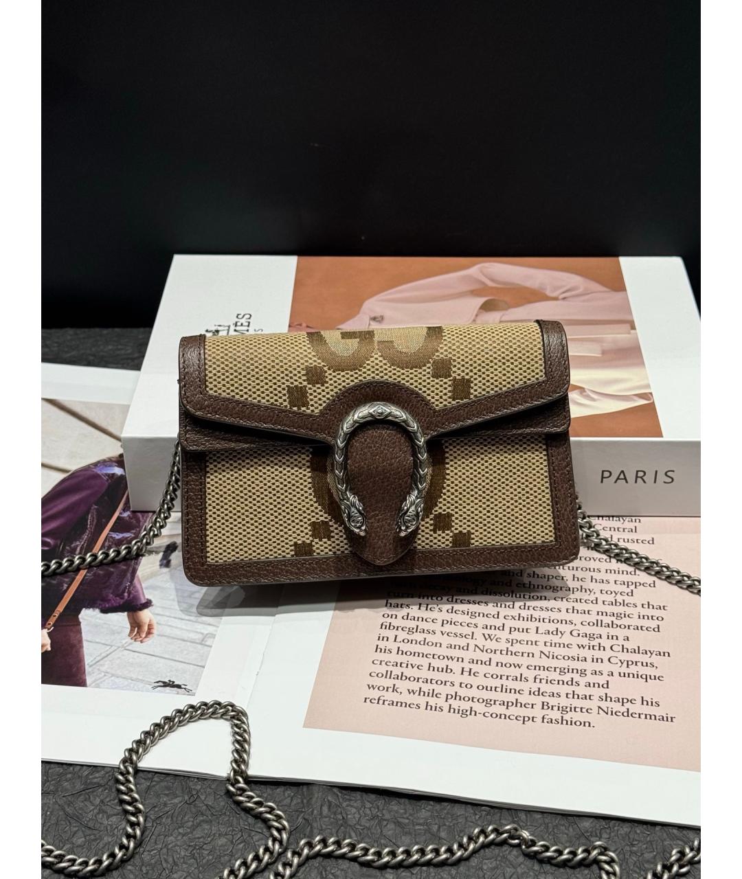 GUCCI Хаки кожаная сумка через плечо, фото 9