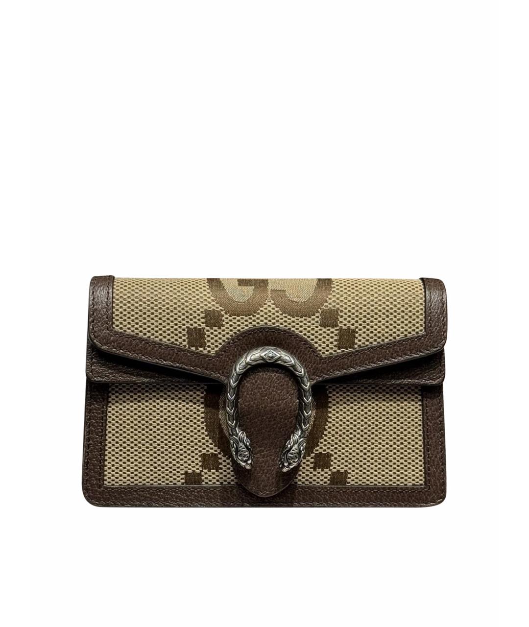 GUCCI Хаки кожаная сумка через плечо, фото 1