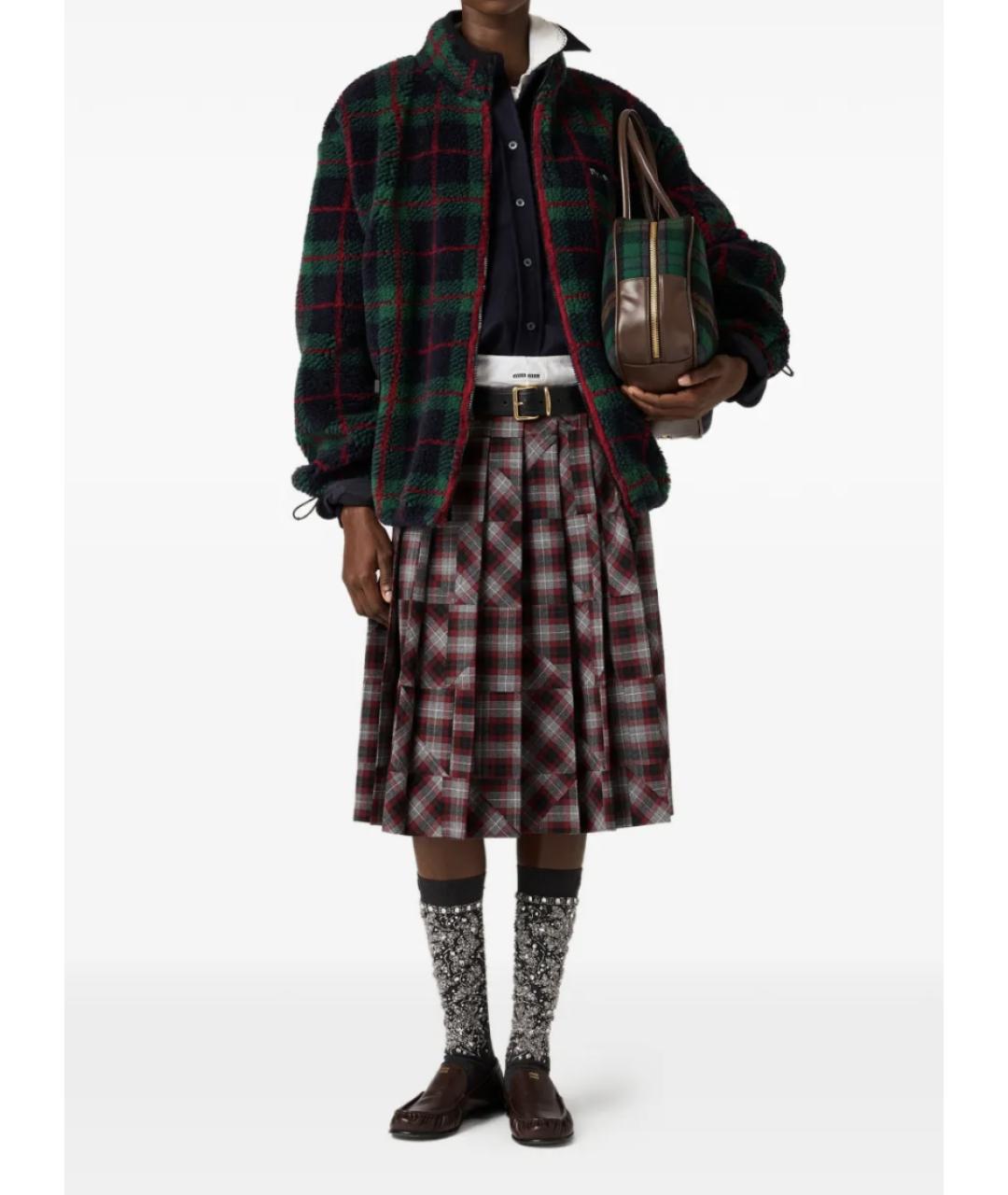 MIU MIU Темно-синяя шерстяная рубашка, фото 3