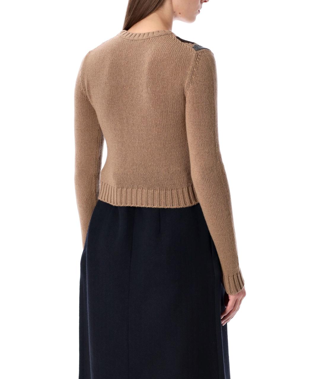 PRADA Бежевый кашемировый джемпер / свитер, фото 3
