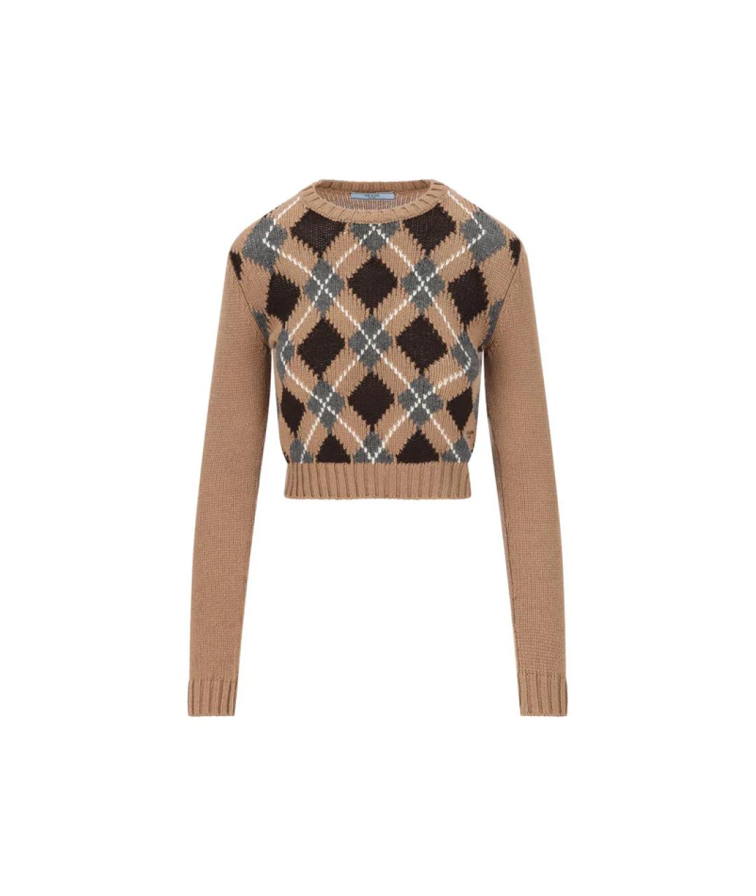 PRADA Бежевый кашемировый джемпер / свитер, фото 1