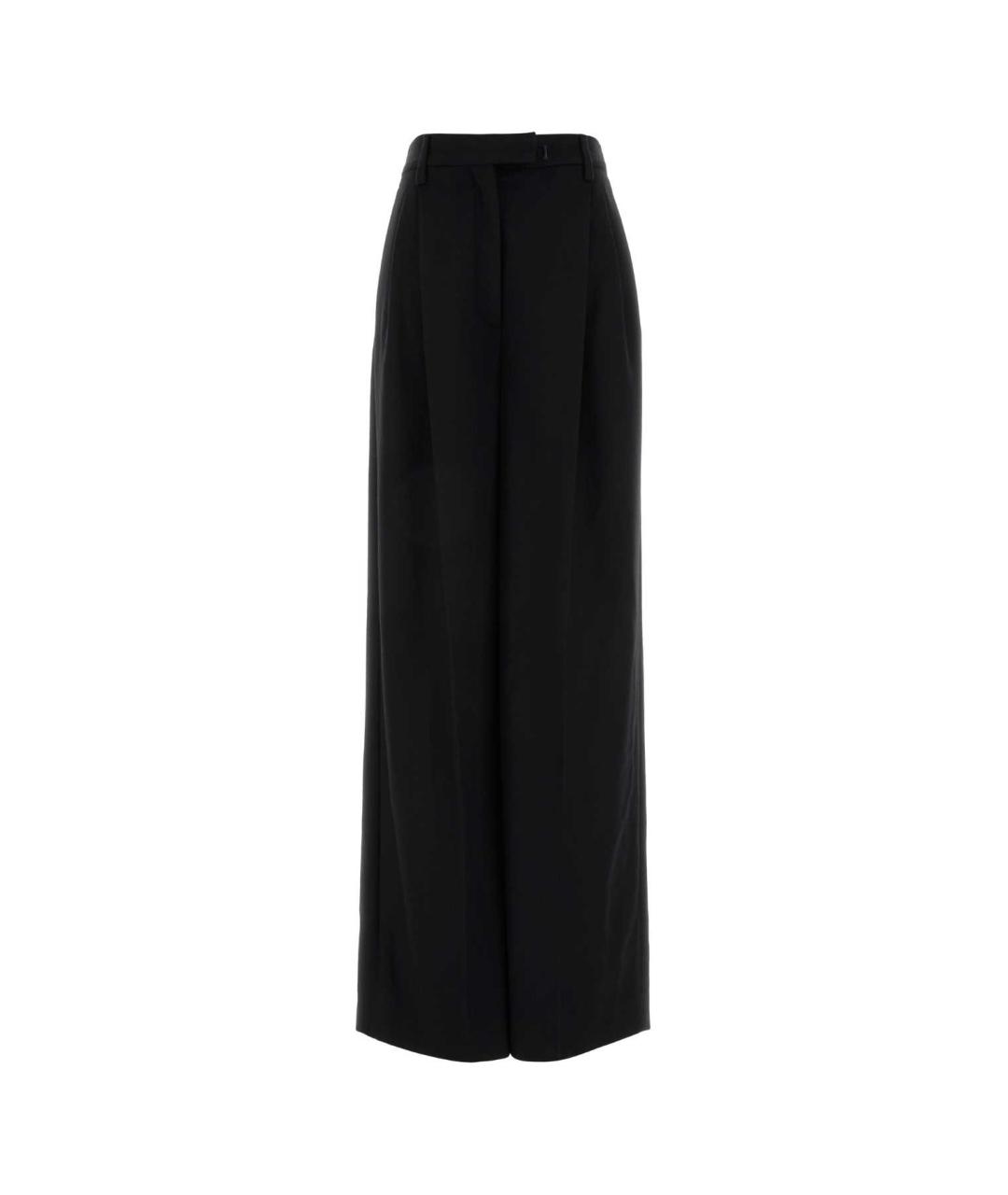 PRADA Черные кашемировые брюки широкие, фото 1
