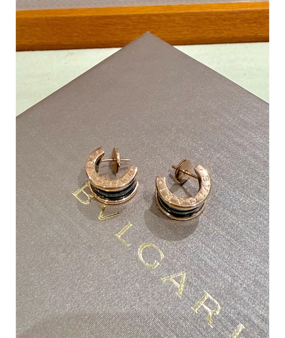 BVLGARI Золотые серьги из розового золота, фото 3