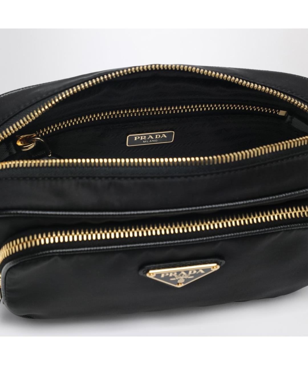PRADA Черная синтетическая сумка через плечо, фото 5