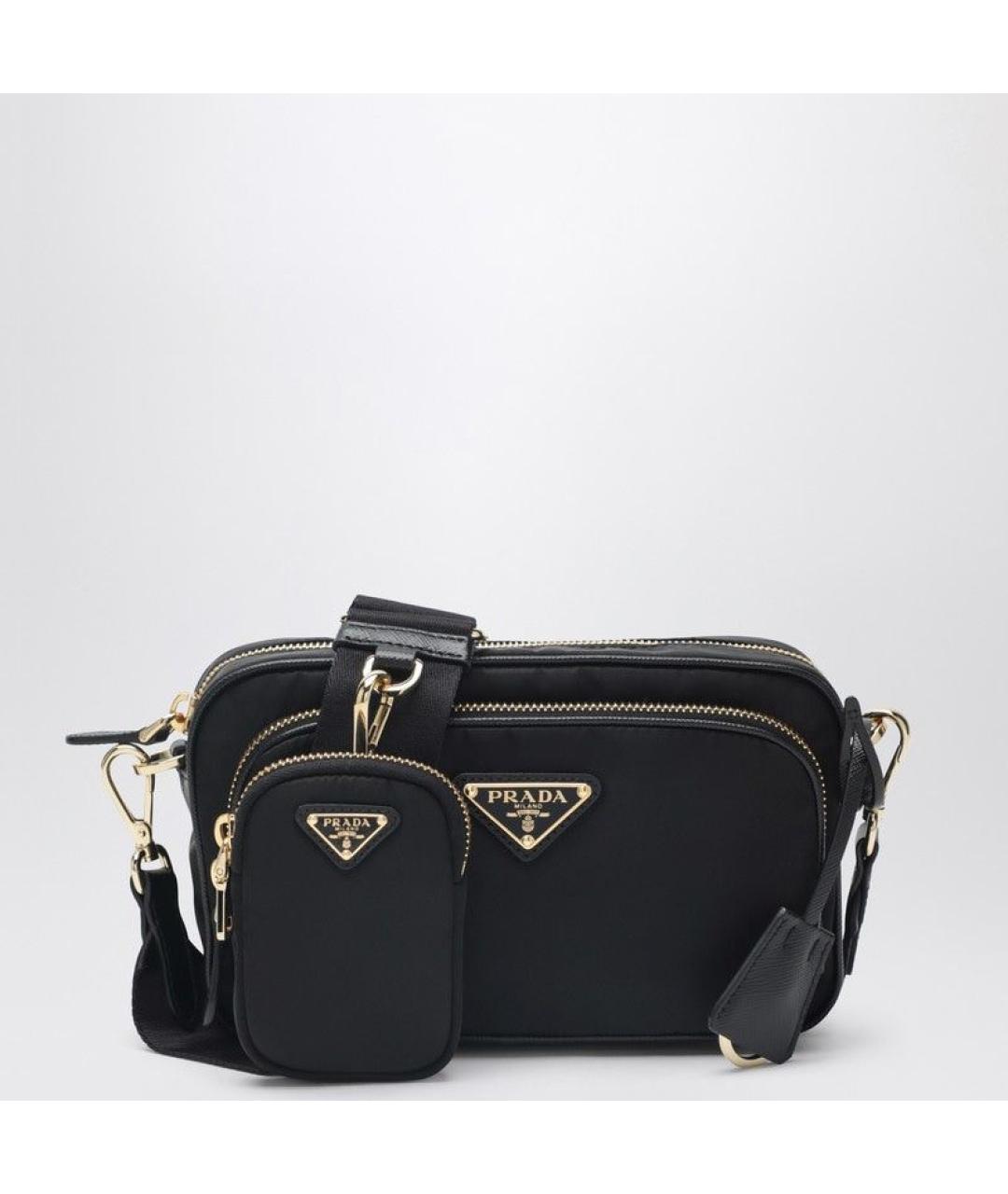 PRADA Черная синтетическая сумка через плечо, фото 1