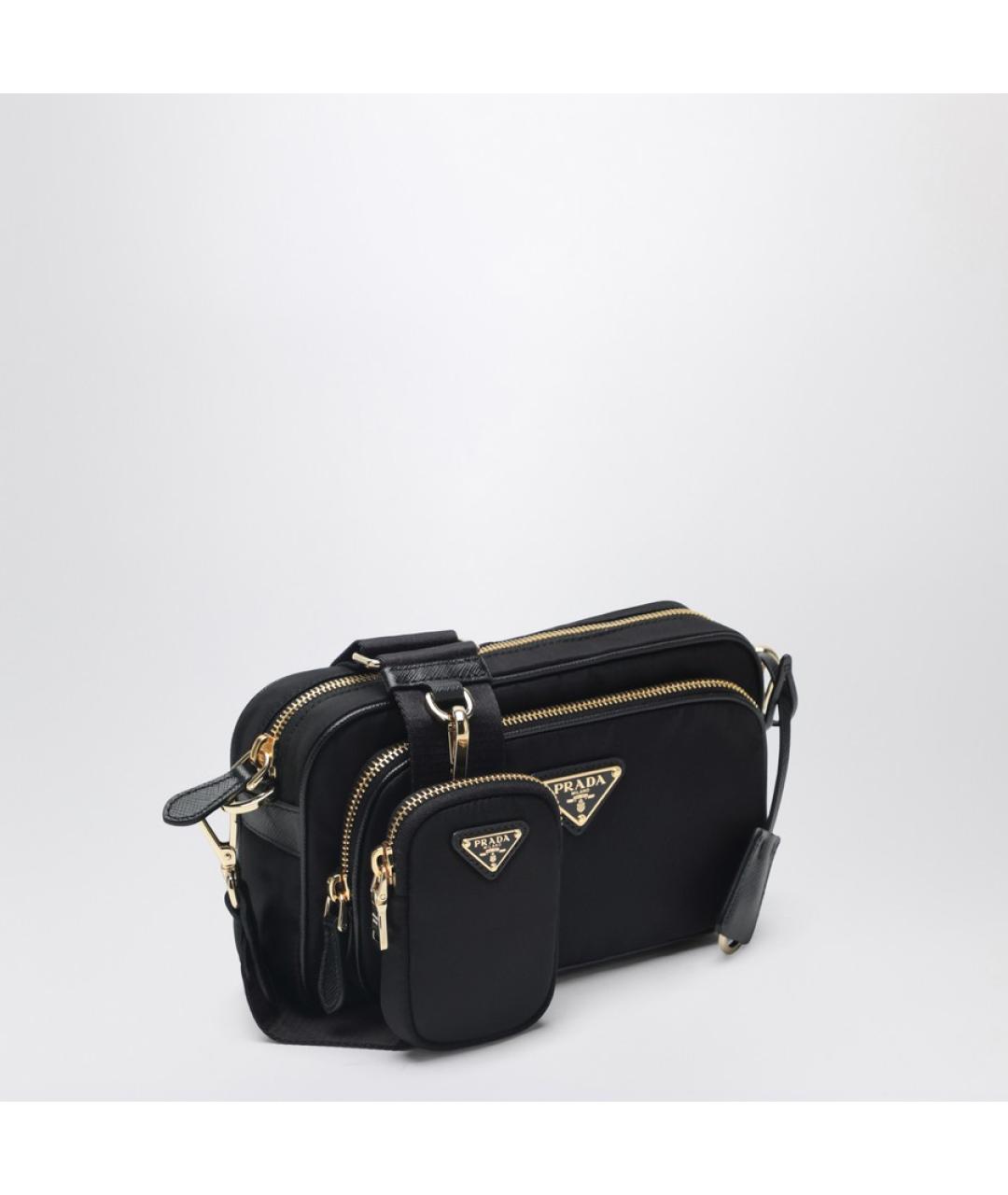 PRADA Черная синтетическая сумка через плечо, фото 4