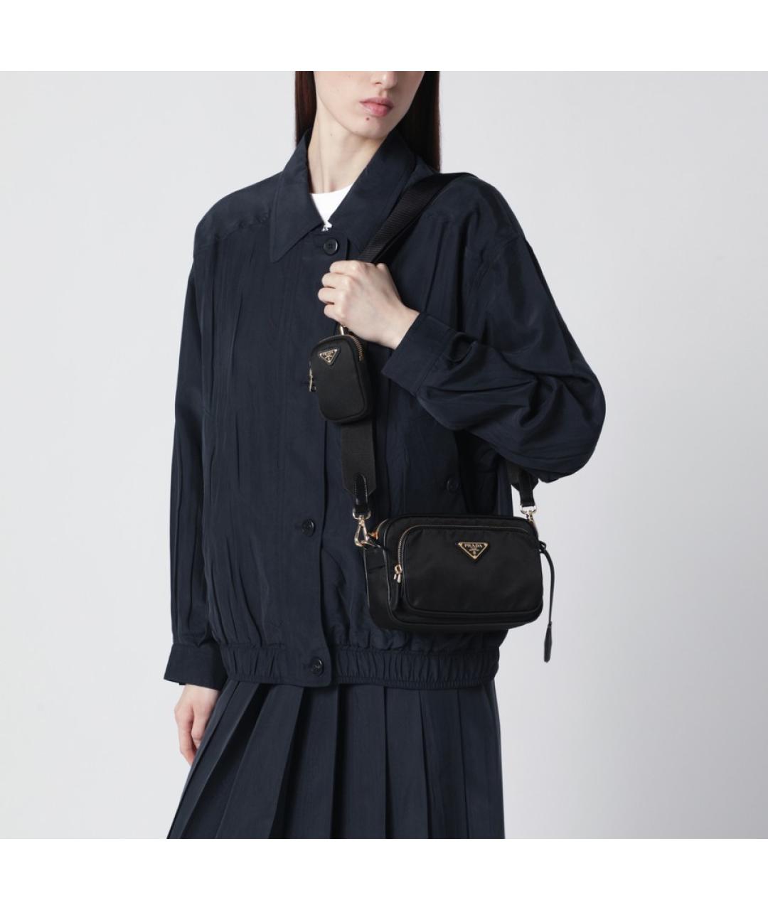 PRADA Черная синтетическая сумка через плечо, фото 3