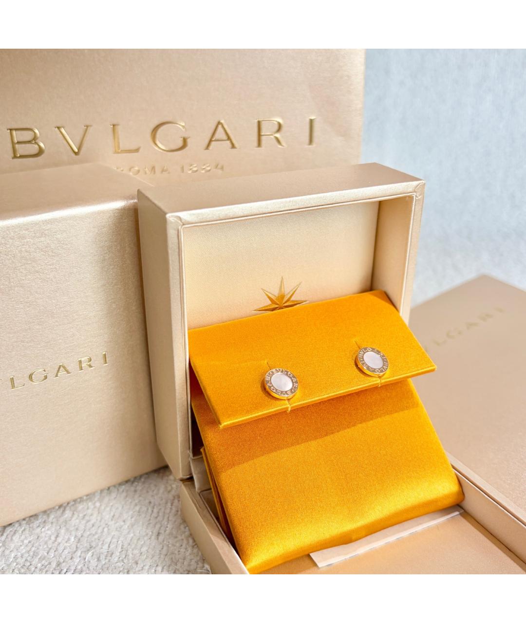 BVLGARI Золотые серьги из розового золота, фото 4
