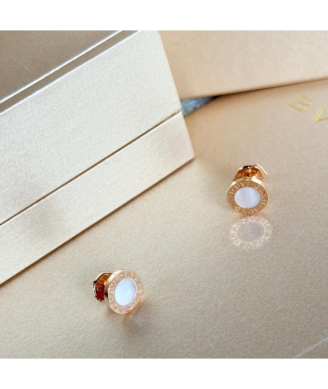 BVLGARI Золотые серьги из розового золота, фото 3
