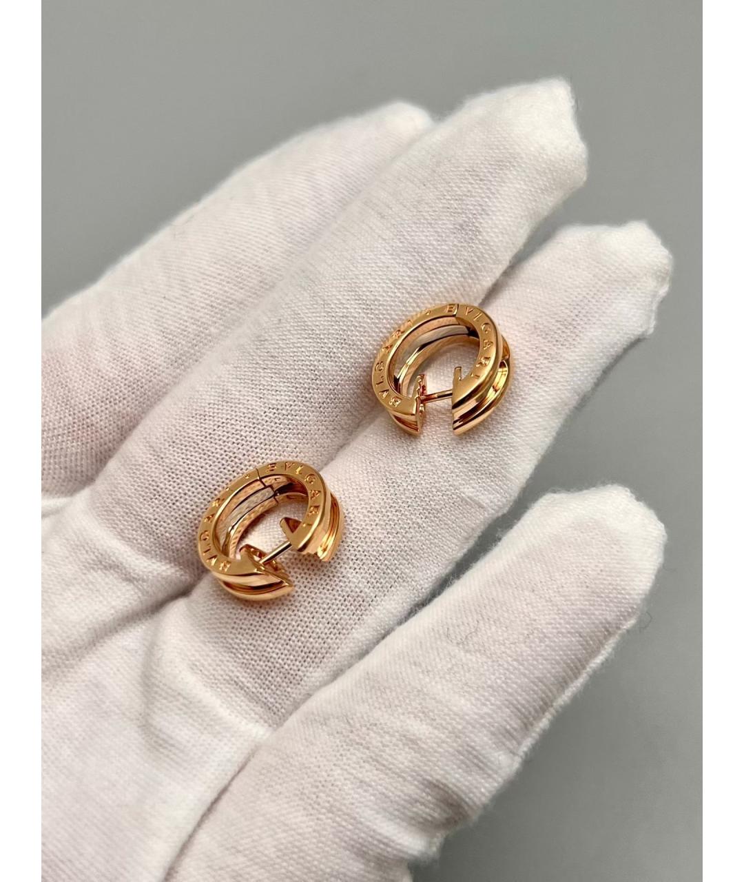 BVLGARI Золотые серьги из розового золота, фото 2